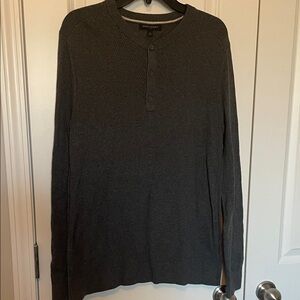 Banana Republic Charcoal Long Sleeve Henley sweater